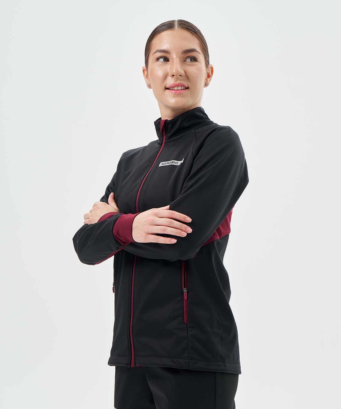 Тренировочная куртка Nordski Core Black/Wine W