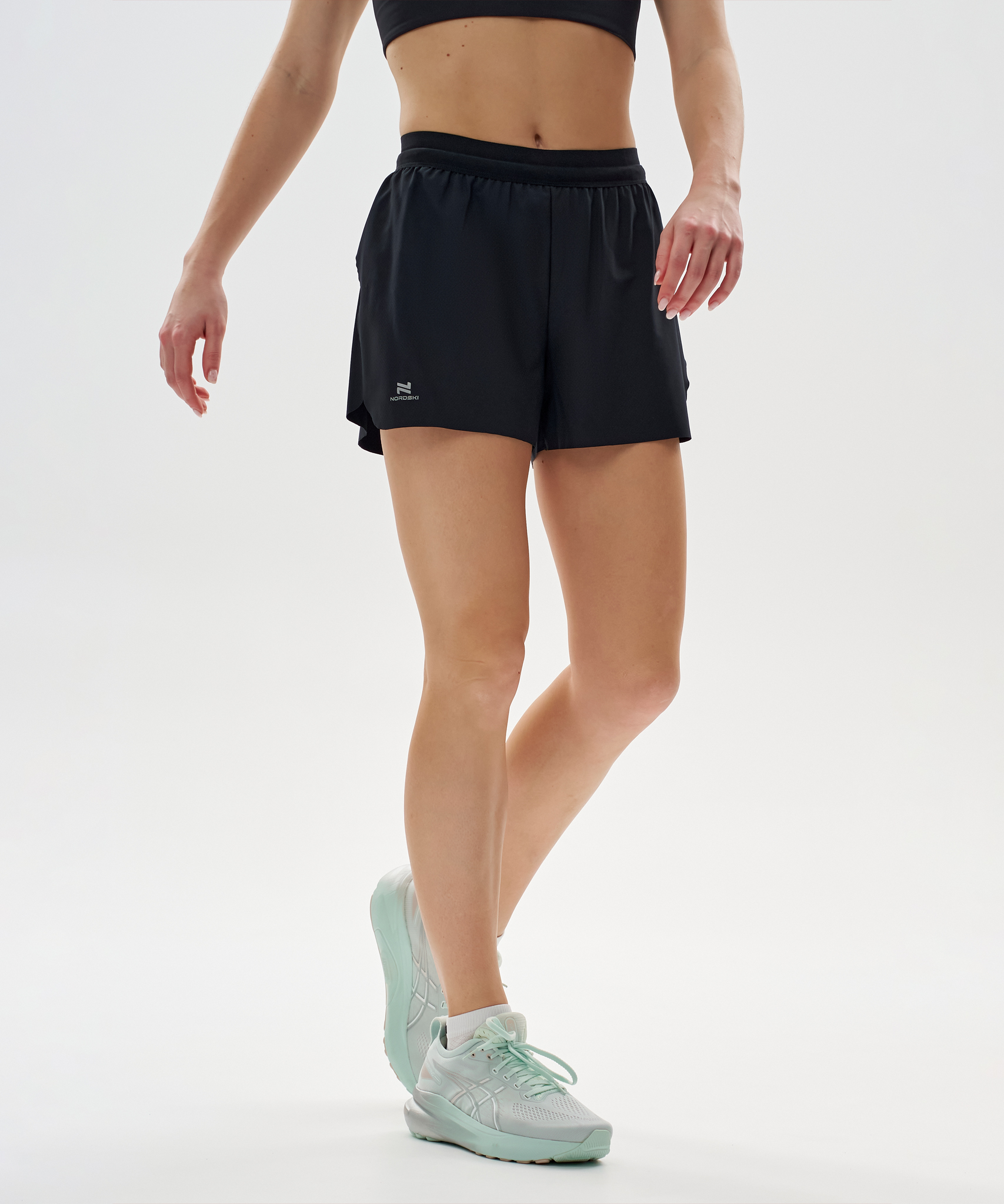 Шорты 2 в 1 Nordski Road Black W