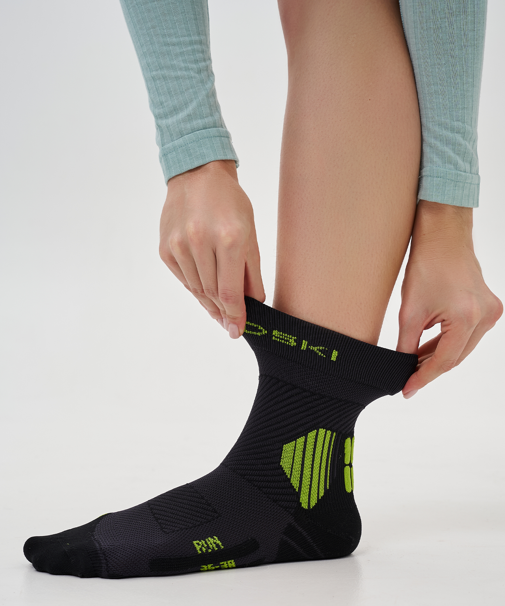 Носки Run All year Black/Lime